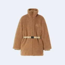 버버리 엠브로이더리 울 블렌드 코트 브라운