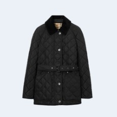 버버리 다이아몬드 퀄팅 나일론 블랙 자켓