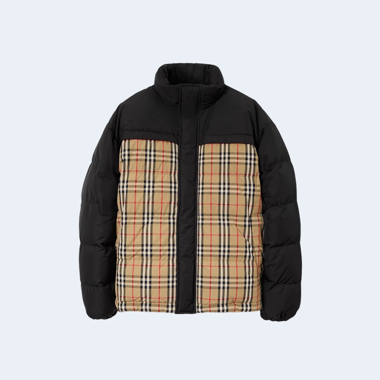 버버리 리버시블 체크 푸퍼 자켓