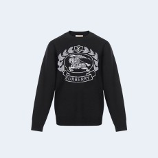 버버리 ekd 울 자카드 오버사이즈 니트 블랙