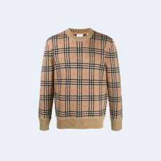 버버리 체크 자카드 니트