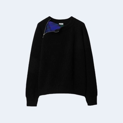 버버리 지퍼 디테일 울 니트