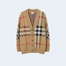 버버리 체크 울 블렌드 가디건