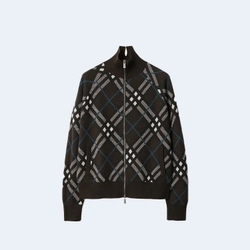 버버리 체크 울 모헤어 블렌드 재킷