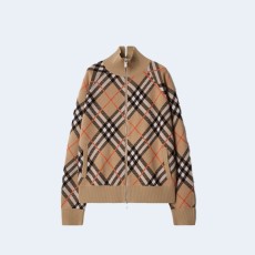 버버리 체크 울 모헤어 블렌드 재킷