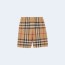 버버리 체크 무늬 코튼 쇼츠 베이지