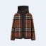 버버리 후드 체크 플리스 자켓