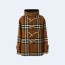 버버리 체크 테크니컬 울 오버사이즈 더플 코트
