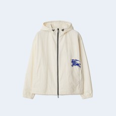 버버리 EKD 후디드 나일론 자켓 화이트