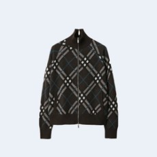 버버리 체크 울 모헤어 블렌드 재킷