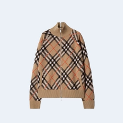 버버리 체크 울 모헤어 블렌드 재킷