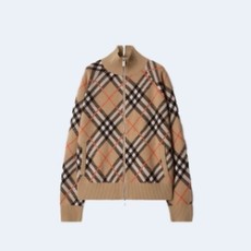 버버리 체크 울 모헤어 블렌드 재킷