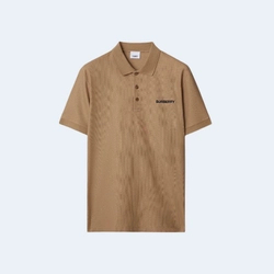버버리 코튼 폴로 셔츠 브라운