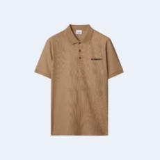 버버리 코튼 폴로 셔츠 브라운