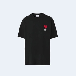 버버리 그래픽 로고 코튼 반팔 티셔츠 블랙