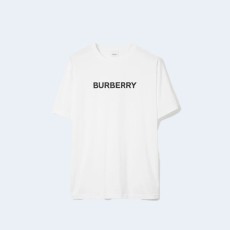 버버리 로고 코튼 티셔츠 화이트