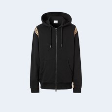 버버리 빈티지 체크 패널 후드 집업