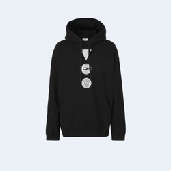 버버리 프린팅 코튼 저지 후드