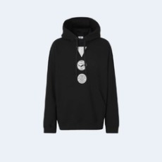 버버리 프린팅 코튼 저지 후드