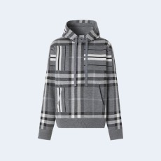 버버리 체크 스트라이프 후드