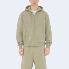 버버리 블랙 코튼 지퍼 후드 베이지