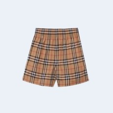 버버리 스트라이프 빈티지 사이드 화이트 체크 쇼츠