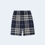 버버리 체크 코튼 자카드 쇼츠 네이비