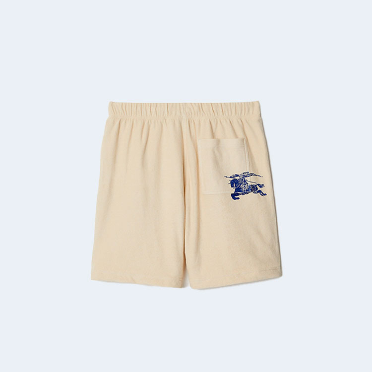 버버리 코튼 타월링 쇼츠 베이지