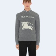 버버리 EKD 울 캐시미어 스웨터 그레이