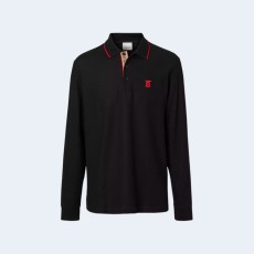 버버리 코튼 피케 롱슬리브 티셔츠