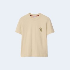 버버리 B 스네이크 코튼 티셔츠 베이지