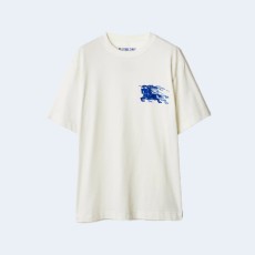 버버리 EKD 블루 프린트 로고 티셔츠