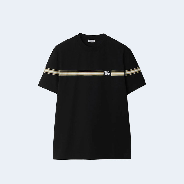 버버리 스트라이프 코튼 티셔츠