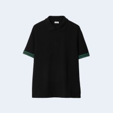 버버리 코튼 폴로 셔츠 블랙
