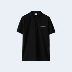 버버리 코튼 블랙 폴로 셔츠