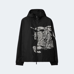 버버리 EKD 빅로고 나일론 블랙 자켓