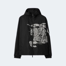 버버리 EKD 빅로고 나일론 블랙 자켓