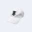 버버리 TB 자수 로고 화이트 코튼 베이스볼 캡