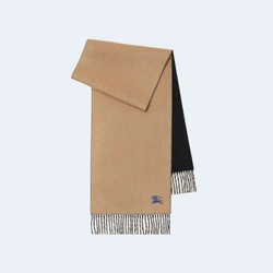 버버리 EKD 캐시미어 리버시블 카멜 블랙 스카프
