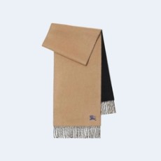 버버리 EKD 캐시미어 리버시블 카멜 블랙 스카프