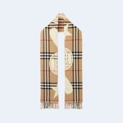 버버리 몽타주 체크 아카이브 베이지 스카프