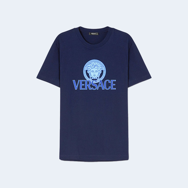 베르사체 메두사 로고 티셔츠 네이비