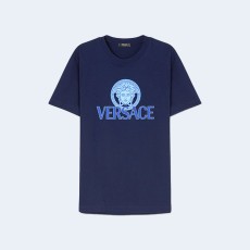 베르사체 메두사 로고 티셔츠 네이비