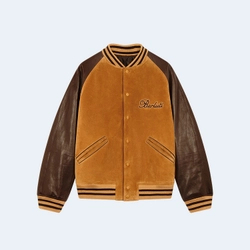 벨루티 스웨이드 레더 바시티 자켓