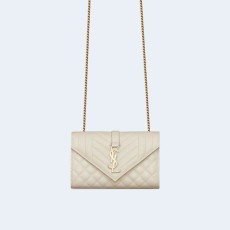 생로랑 엔벨로프 스몰 백 아이보리