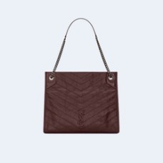 생로랑 빈티지 니키 쇼퍼백 와인