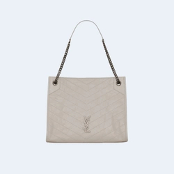 생로랑 빈티지 니키 쇼퍼백 화이트