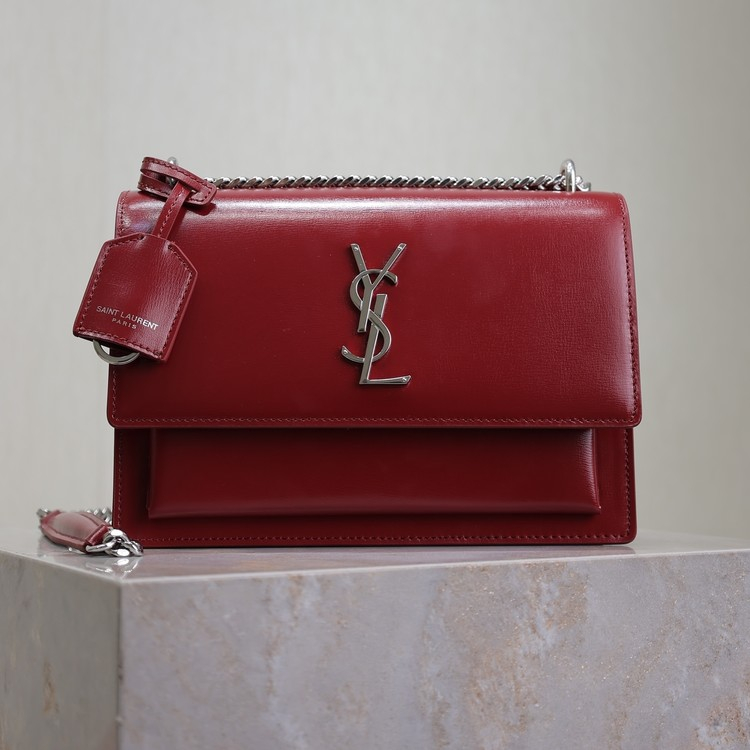 생로랑 선셋백 미듐 은장