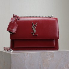 생로랑 선셋백 미듐 은장