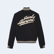 생로랑 울 소재 테디 자켓